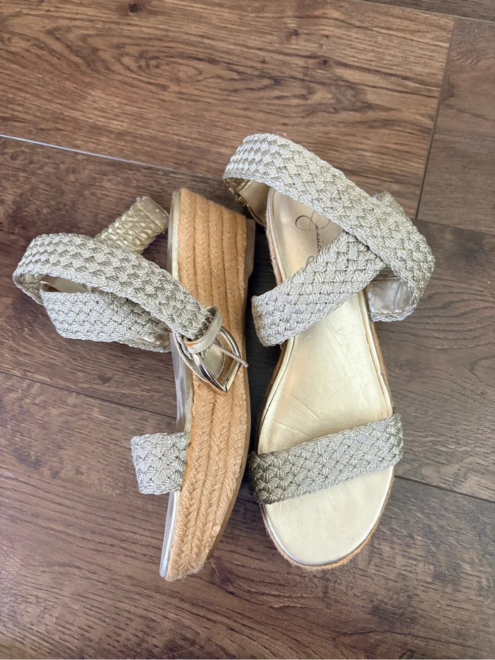 Jessica Simpson Braided Neutral Espadrille Platform Sandals